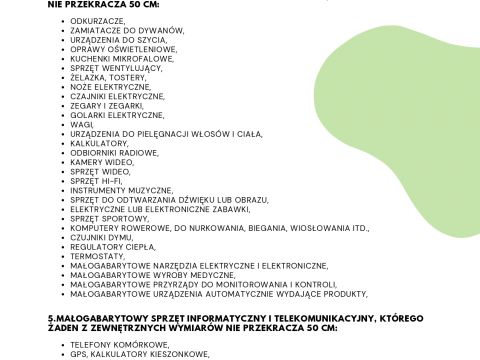 Elektrośmieci lista